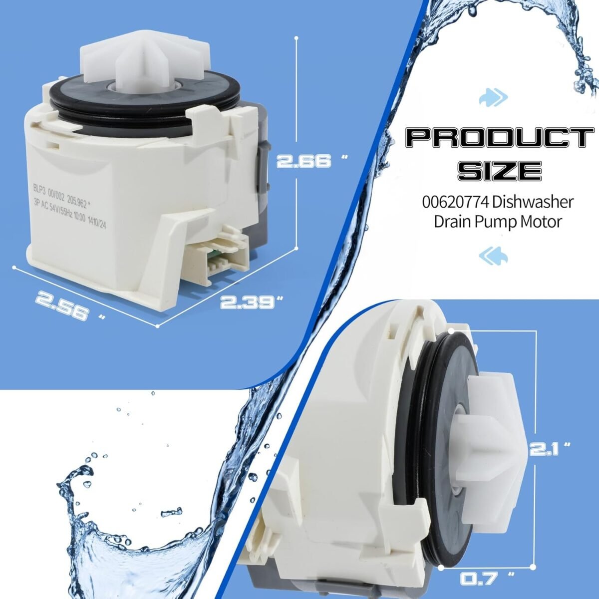 1750208939 upgraded 00620774 dishwasher drain pump motor assembly compatible with.jpg