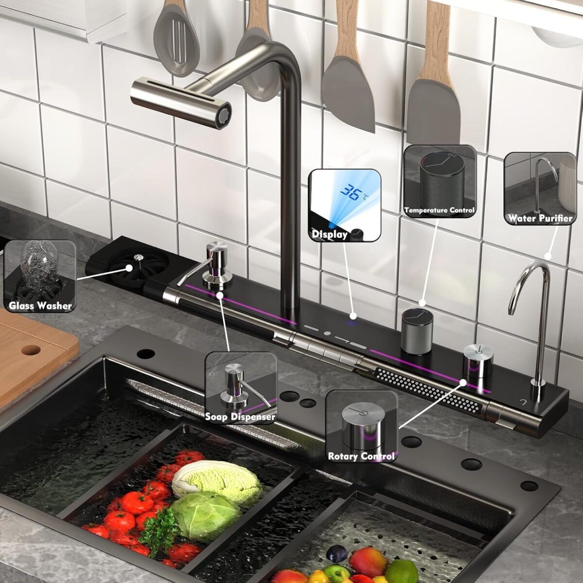 1750212584 smart kitchen sink 304 stainless steel honeycomb single bowl kitchen s.jpg