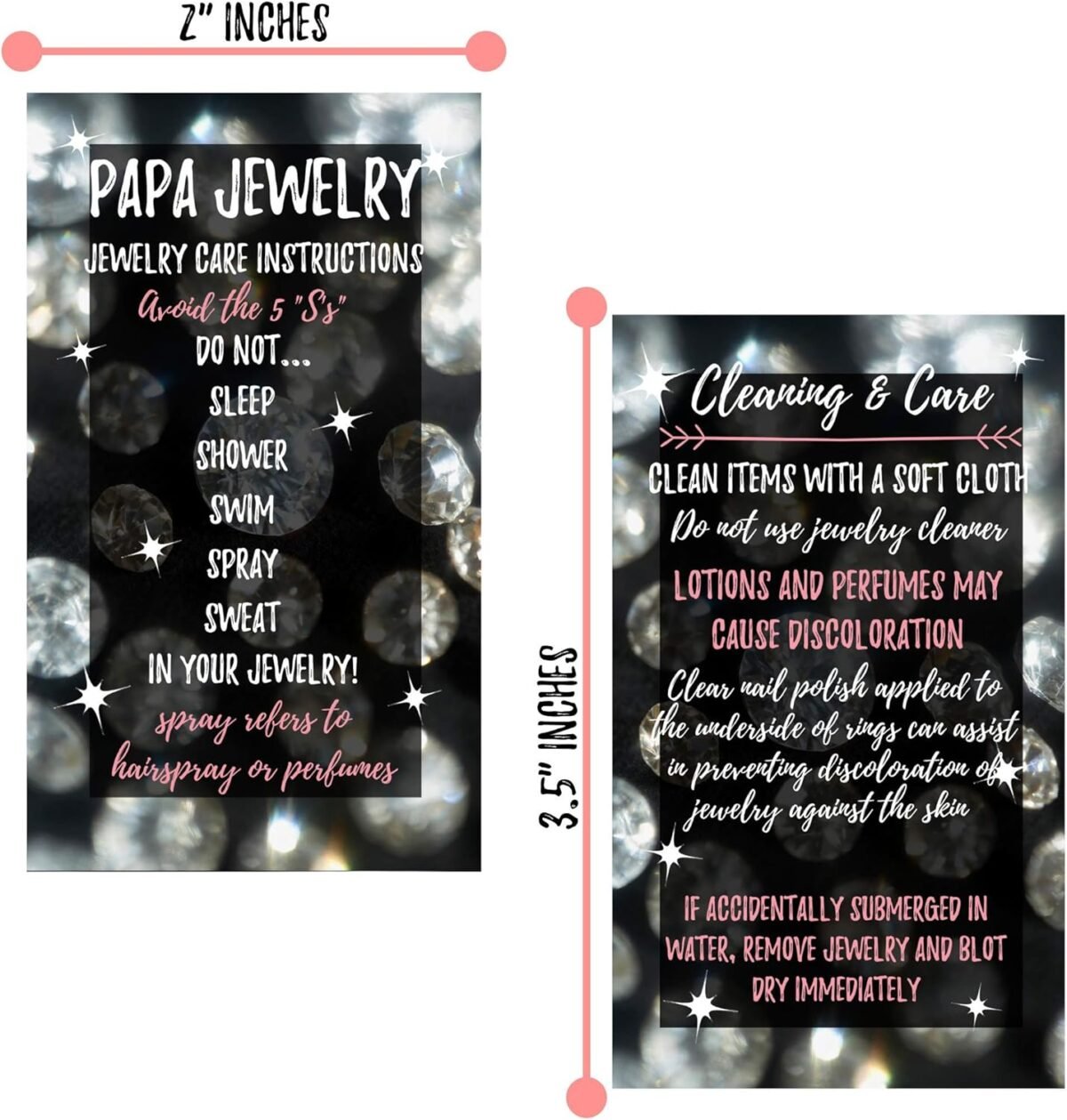 1750282686 jewelry cleaning and care cards for papa package of 50 bling silve.jpg