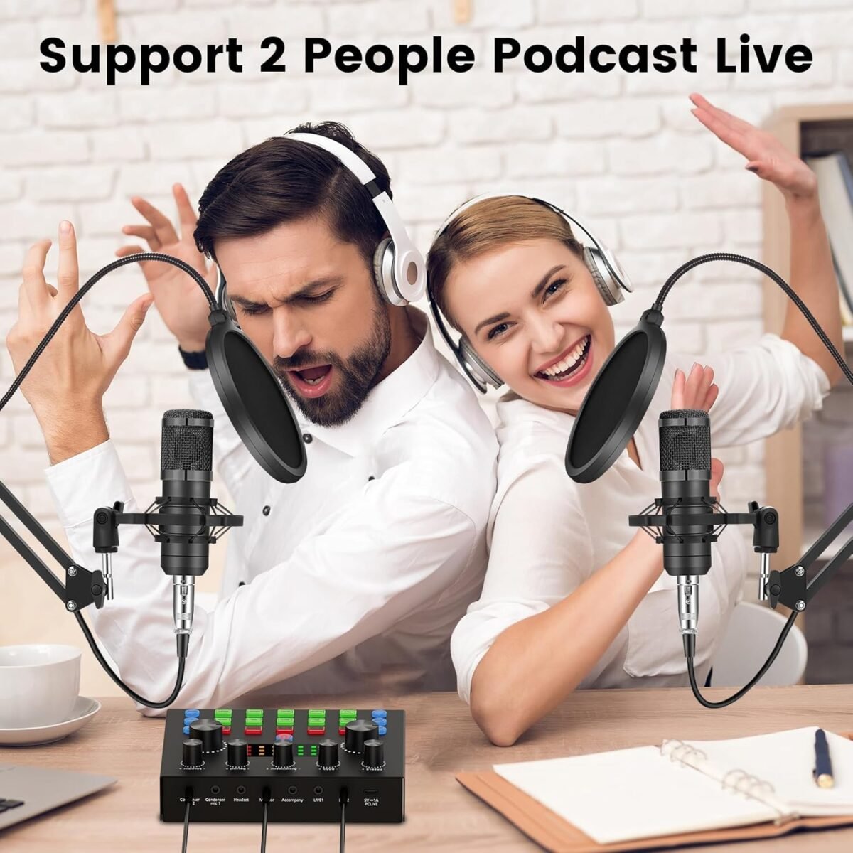 1750994145 podcast equipment bundle for 2 audio interface with voice changer con.jpg
