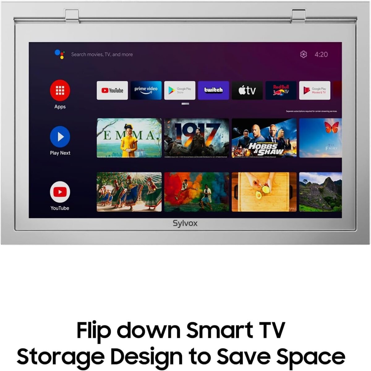 1751078688 sylvox 15.6 under cabinet smart tv – 360° rotation 90° flip down scr.jpg