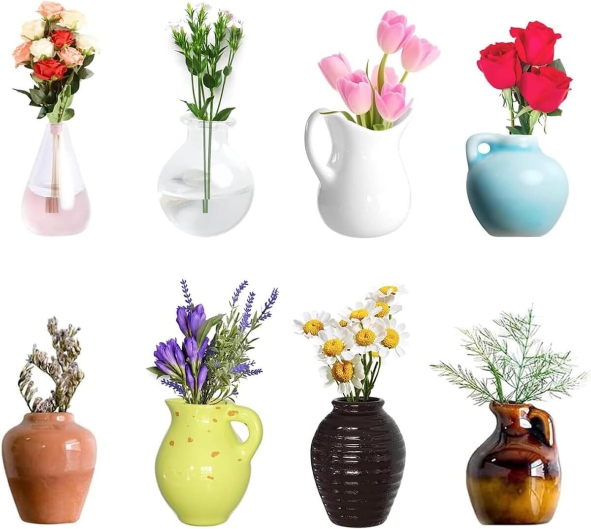 8pcs mini vase magnets for fridge，mini ceramic vase refrigerator magne.jpg
