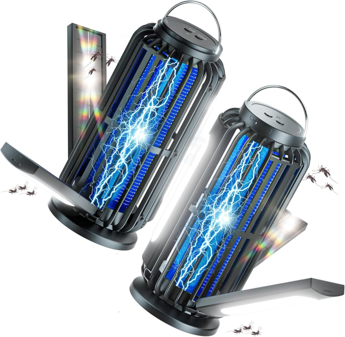 Bug zapper 2 pack solar bug zapper with 3 solar charging panels ip65.jpg