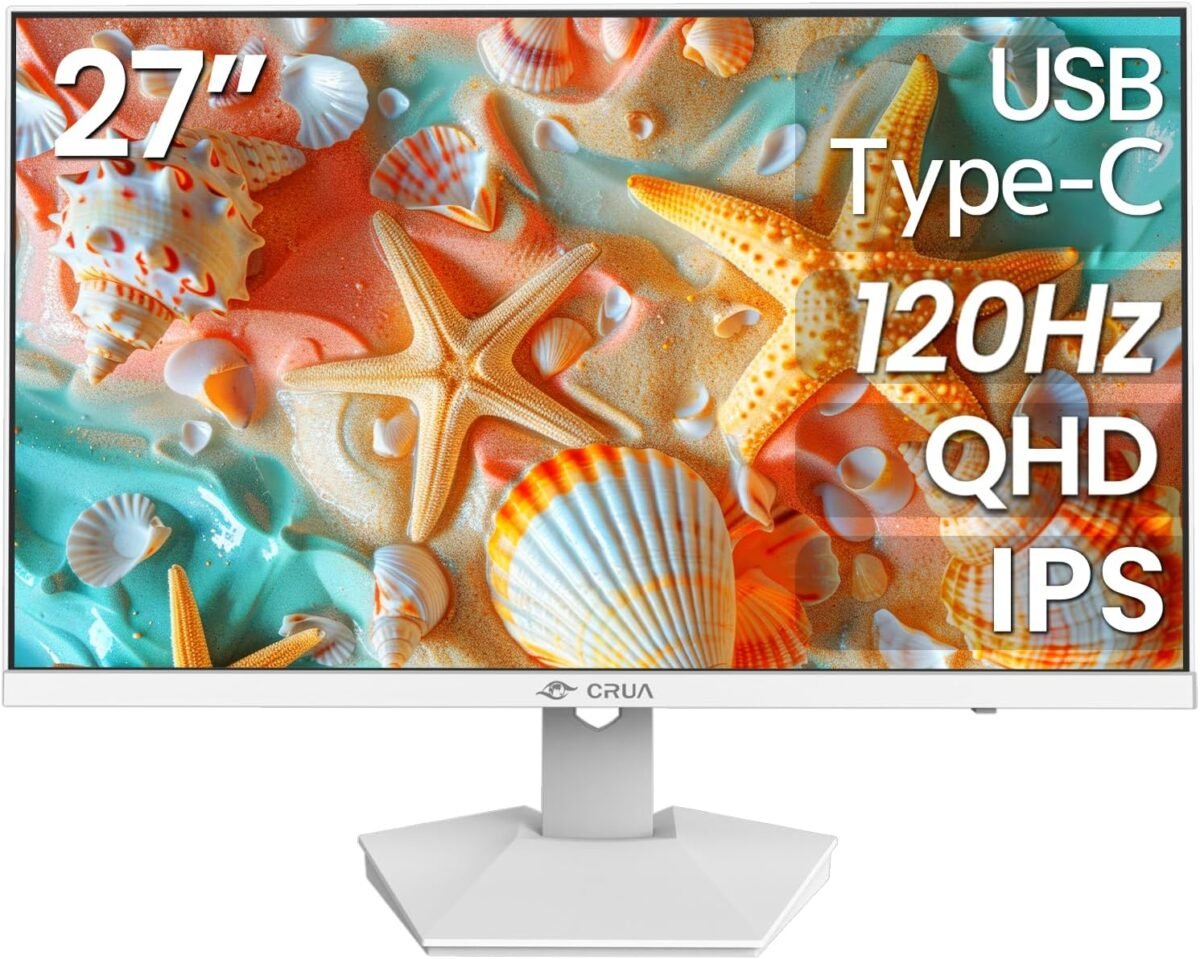 Crua 27 white monitor 2k qhd2560x1440p ips panel 120hz computer m.jpg