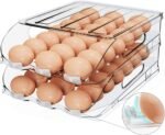 Egg holder for fridge automatic steady rolling egg dispenser with sil.jpg