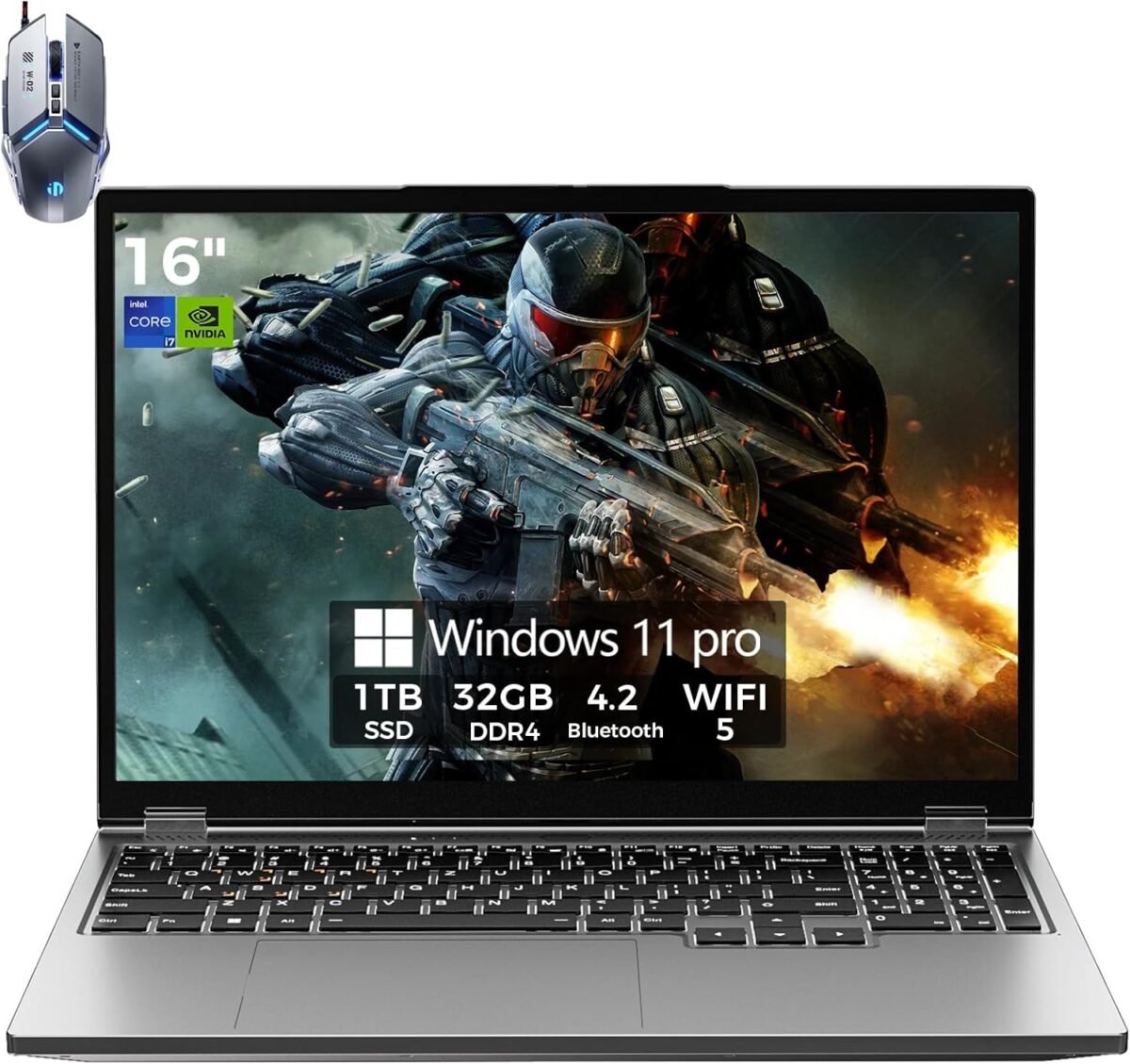 Gaming laptop computer 16 fhd 60hz display core i7 8750hgeforce gt.jpg