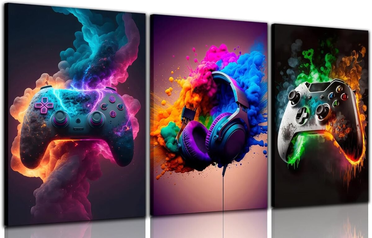 Gaming room decor canvas wall art set of 3 cool video gaming theme w.jpg