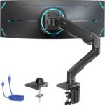 Huanuo heavy duty monitor arm for 49 inches screens up to 35 lbs alum.jpg
