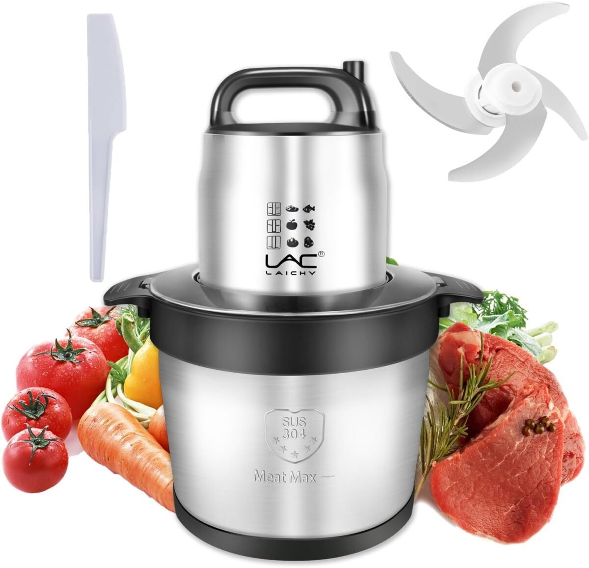 Large capacity food processors 32 cup1200w electric meat grinder vegg.jpg