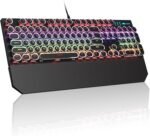 Magegee typewriter mechanical gaming keyboard retro black punk round.jpg