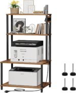 Printer stand with storage 4 tier printer table with charging station.jpg