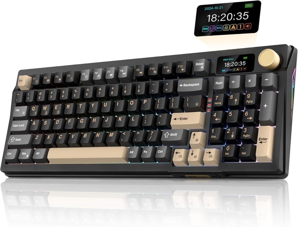 Redthunder k95 wireless mechanical keyboard tft screen knob tri mo.jpg