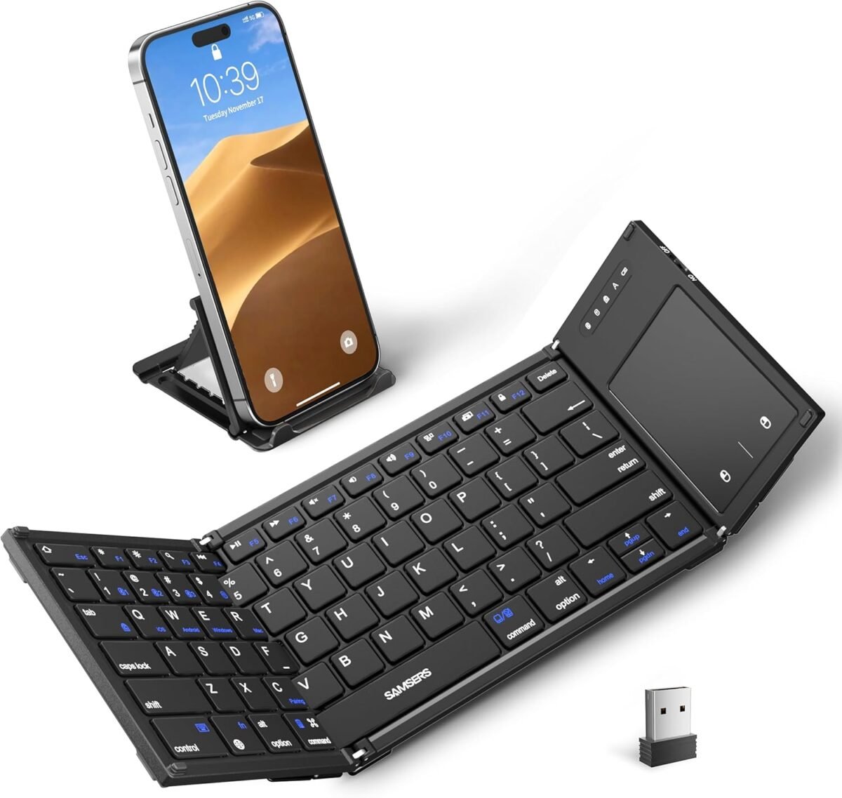 Samsers foldable bluetooth keyboard with touchpad full size dual mode.jpg