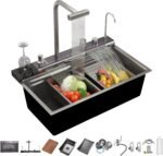 Smart kitchen sink 304 stainless steel honeycomb single bowl kitchen s.jpg