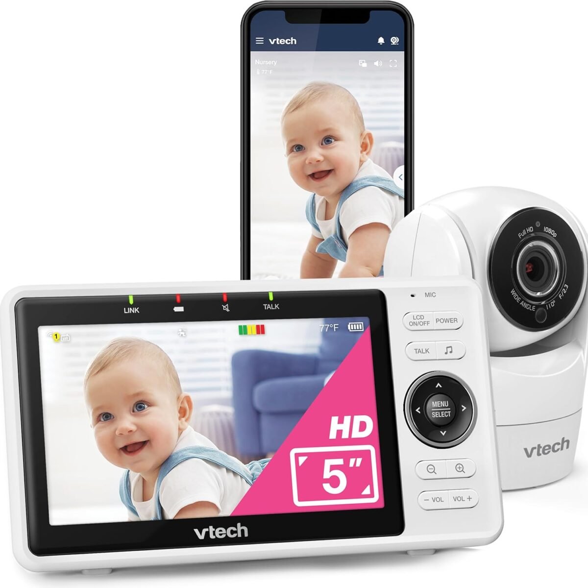 Vtech upgraded smart wifi baby monitor vm901 5 inch 720p display 108.jpg