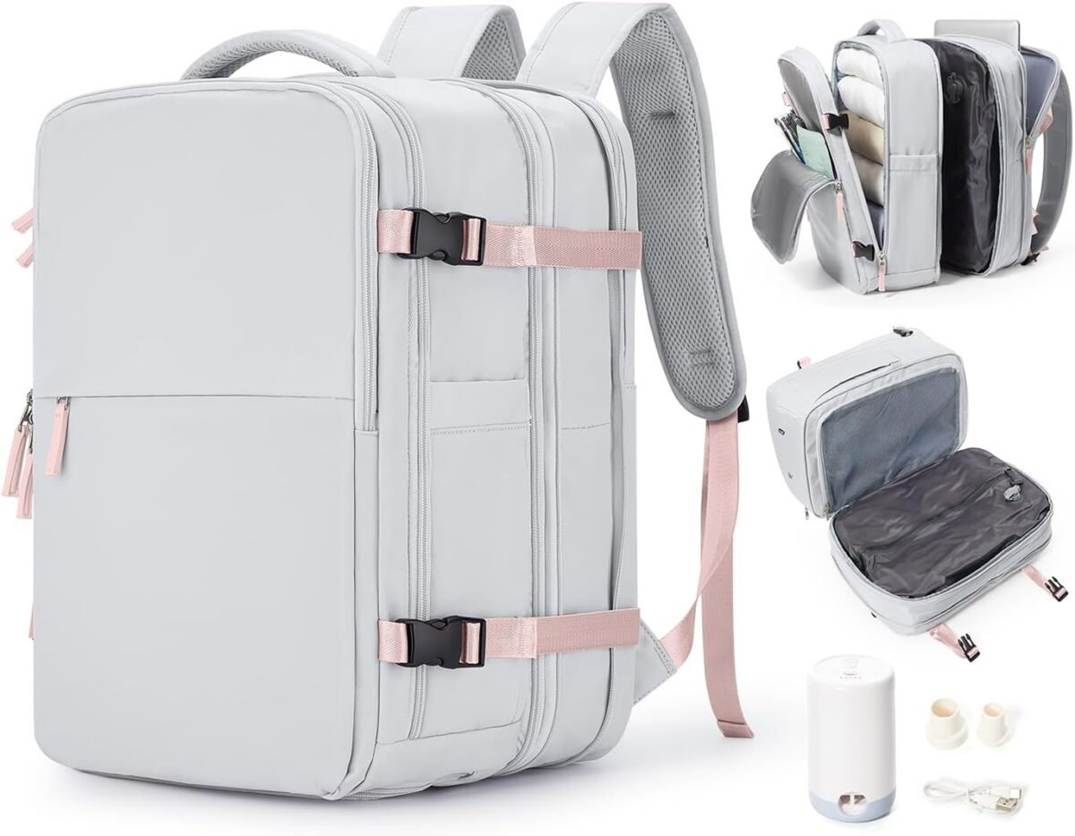 Vacuum travel backpack with air pump expandable airback vacpack backpa.jpg