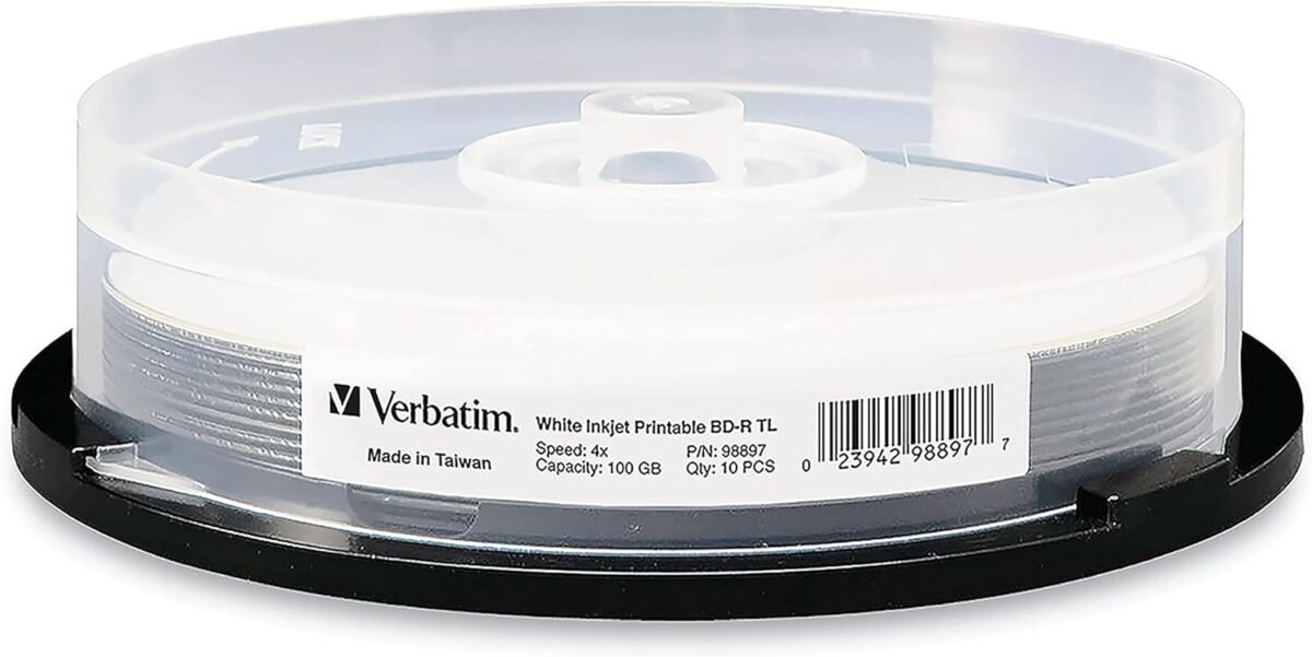 Verbatim bd r xl 100gb 4x white inkjet printable hub printable 10pk.jpg