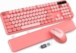Wireless keyboard and mouse cute typewriter keyboard with detachable.jpg