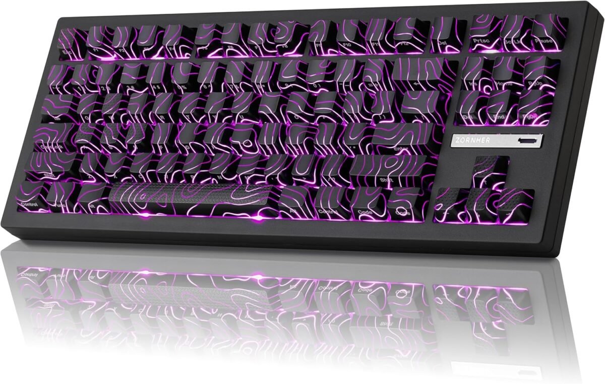 Zornher zh870 wireless mechanical gaming keyboard80 black custom cre.jpg