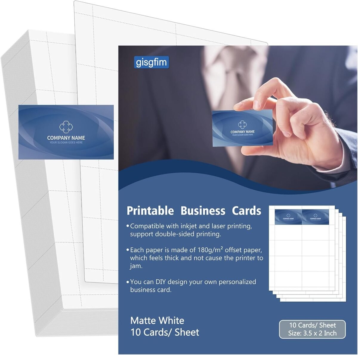 Gisgfim 1500 piece blank printable business cards 3.5 x 2inch matte wh.jpg