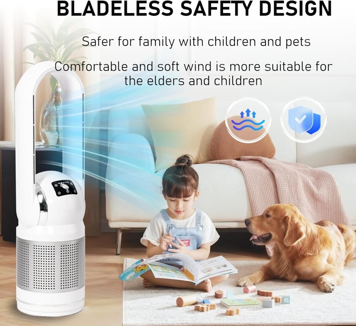 1751664773 heatit bladeless fan with remote and air purifier tower fan 80° oscill.jpg