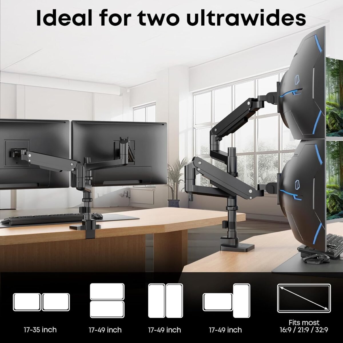 1751759344 putorsen 17 49 inch premium aluminum heavy duty dual monitor arm for u.jpg