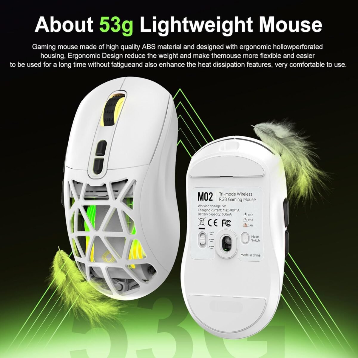 1752110018 wireless gaming mouse53g lightweight mouse10000 dpitri mode wiredb.jpg