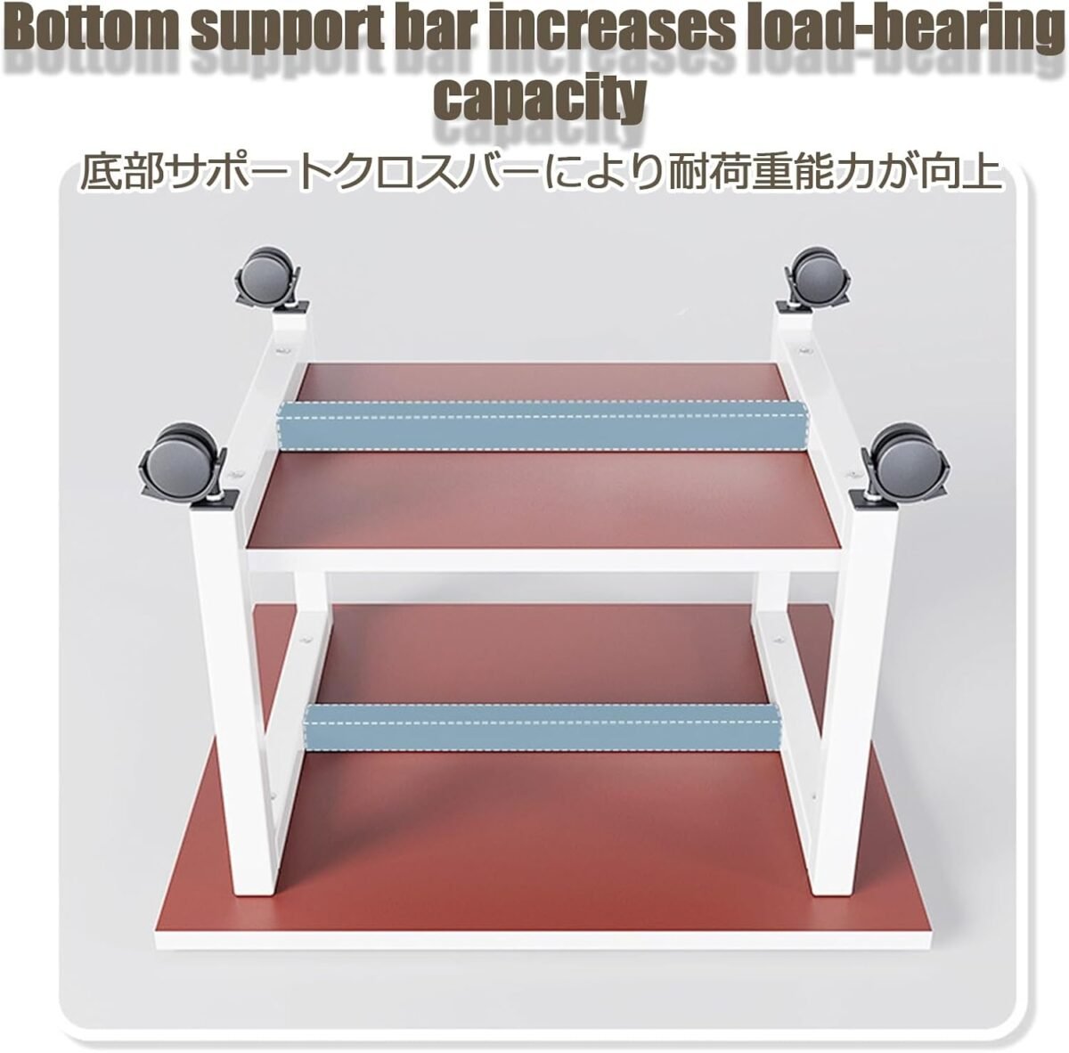1752208127 2 tier printer stand with wheels mobile storage cart walnut printer.jpg