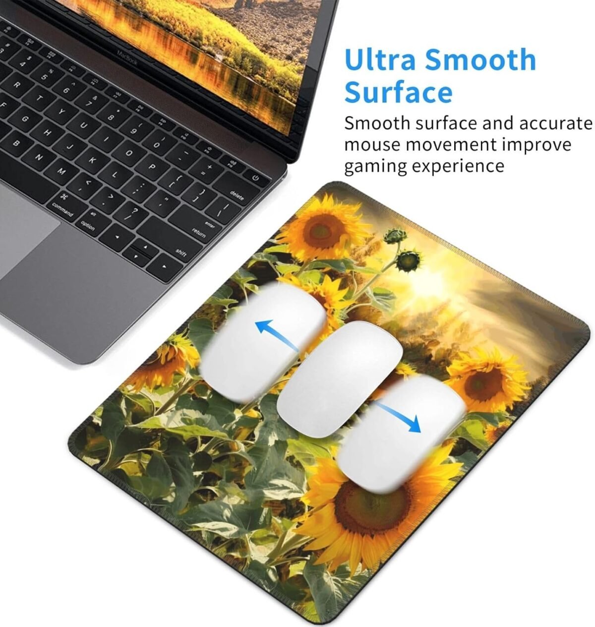 1752467200 square mouse pad with non slip rubber base sunflowers mouse mat with s.jpg