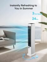 1752770450 fohere oscillating tower fan and space heater in one for indoor use a.jpg