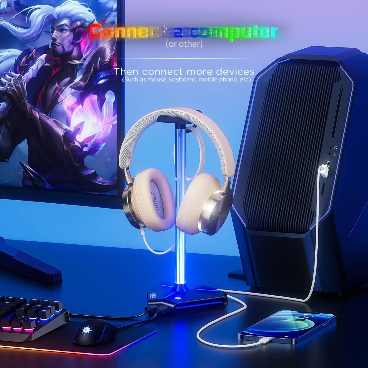 1753417820 cozoo rgb headphone stand with 2 usb2.0 extension charging port extend.jpg