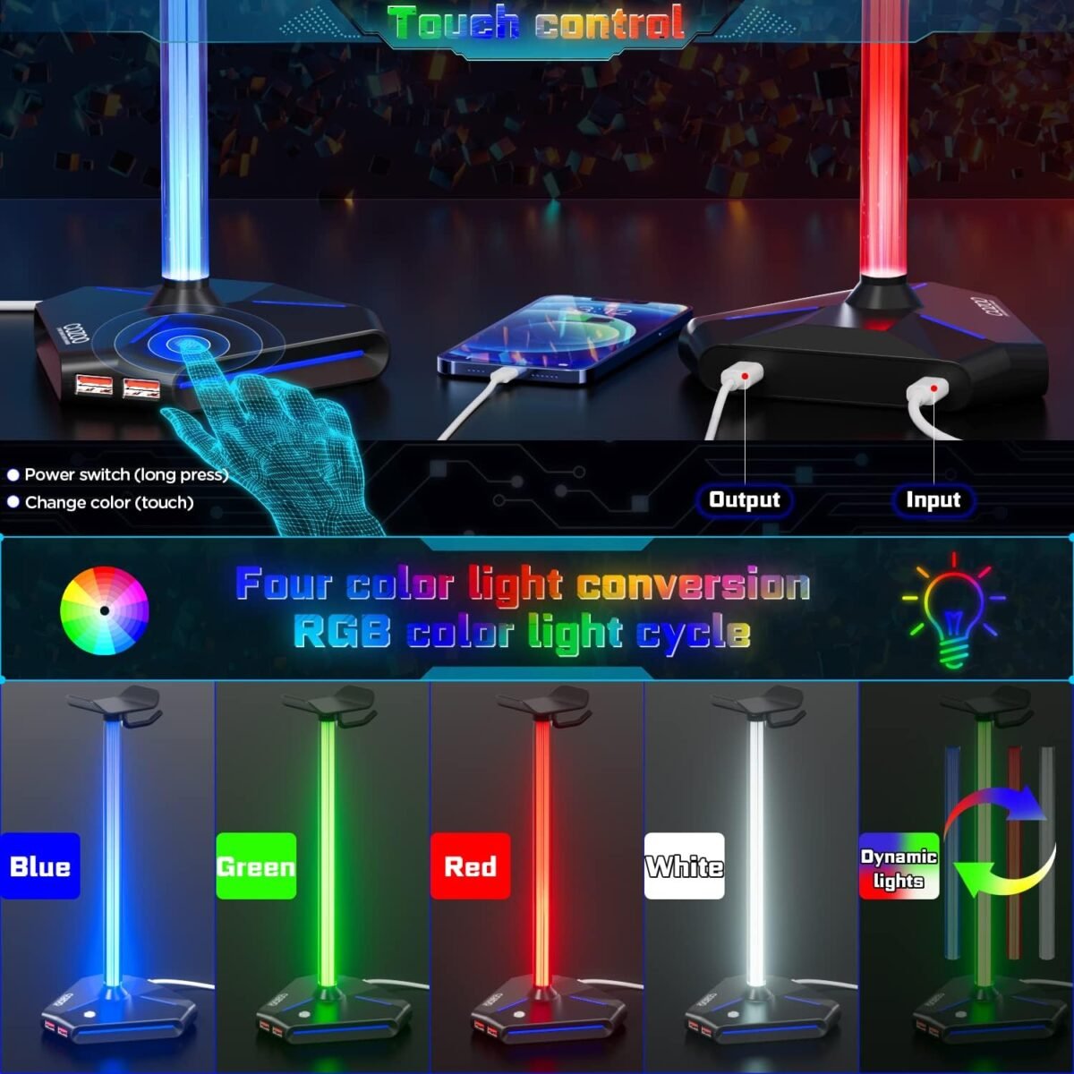 1753417821 cozoo rgb headphone stand with 2 usb2.0 extension charging port extend.jpg