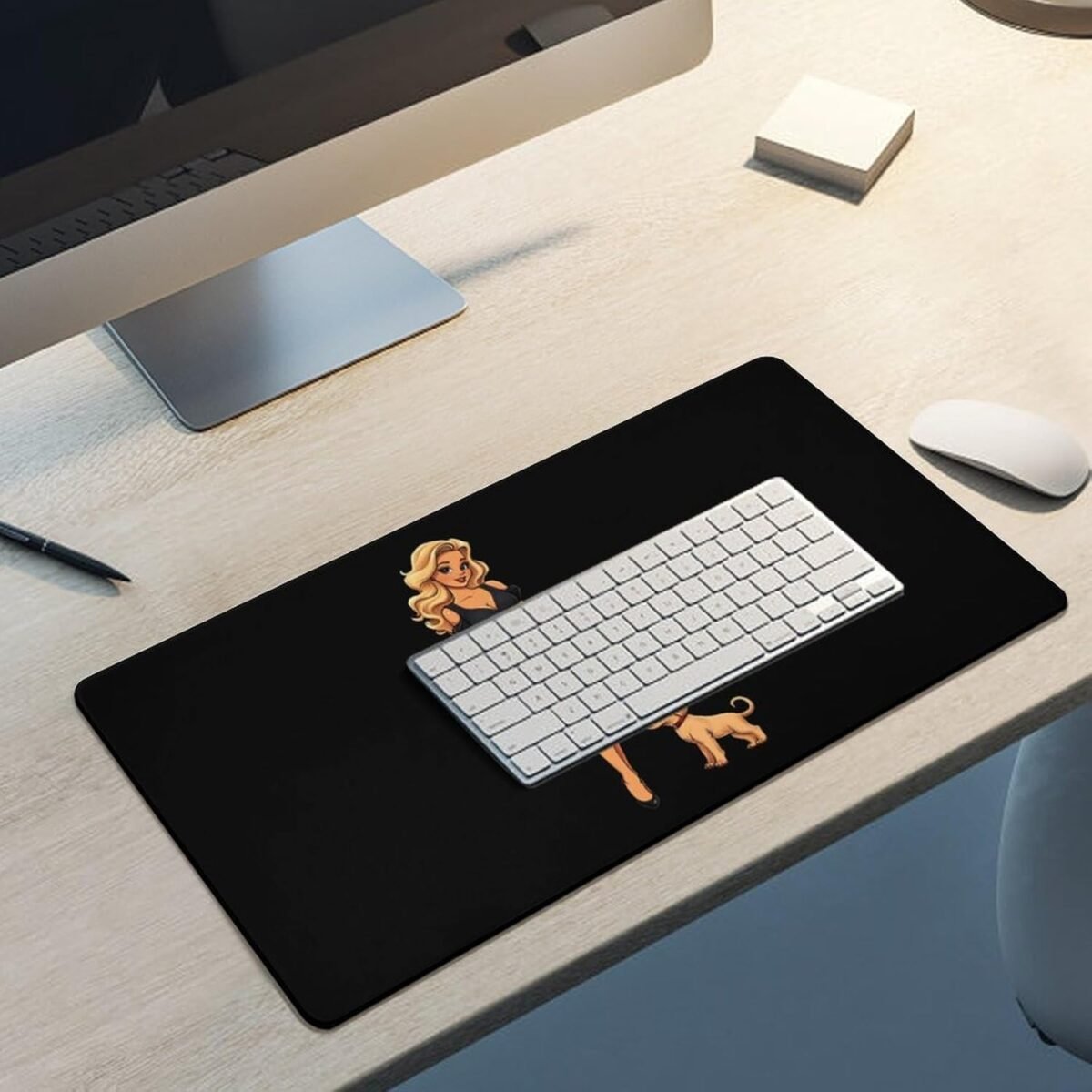 1753839780 blonde pin up girl puppy large mouse pad non slip durable desk mat com.jpg