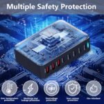 1753929765 600w usb c gan iii fast charger 8 port usb charging station with dual.jpg