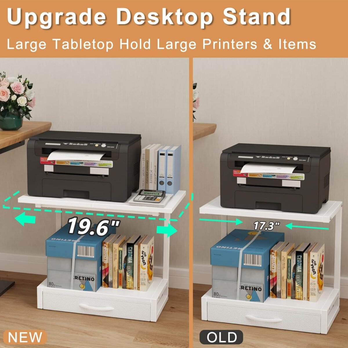1753940333 2 tier desktop printer stand with fabric drawer prtiner table with st.jpg