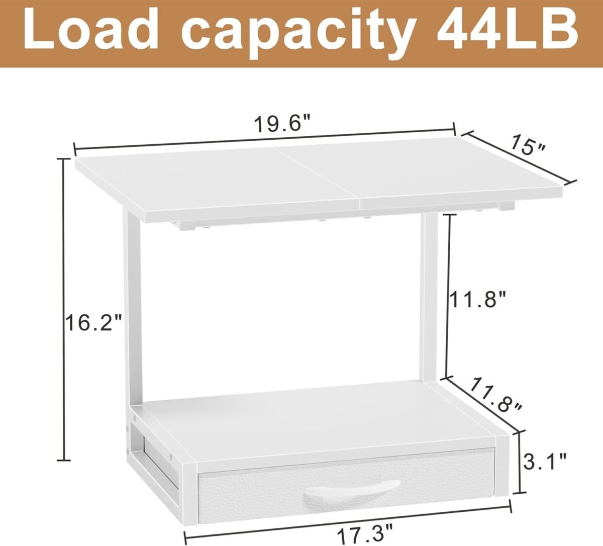 1753940338 2 tier desktop printer stand with fabric drawer prtiner table with st.jpg