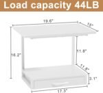 1753940338 2 tier desktop printer stand with fabric drawer prtiner table with st.jpg