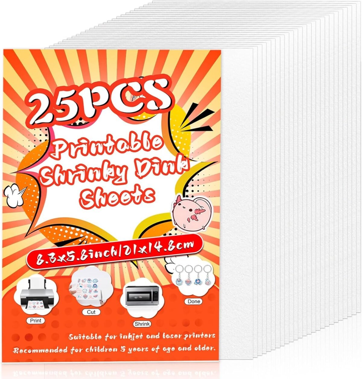 25pcs printable shrinky dink sheetswhite printable shrink papershrin.jpg