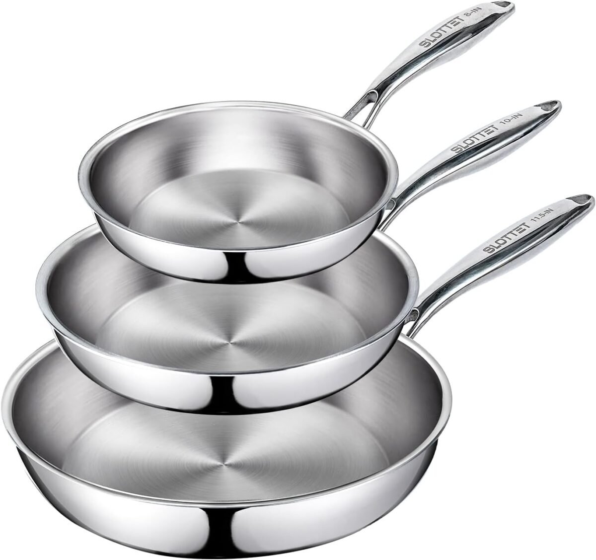 8 10 11.5inch frying pan set tri ply stainless steel skillet setno co.jpg