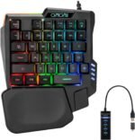 Chonchow one handed gaming keyboard 35 keys rainbow led wired usb.jpg