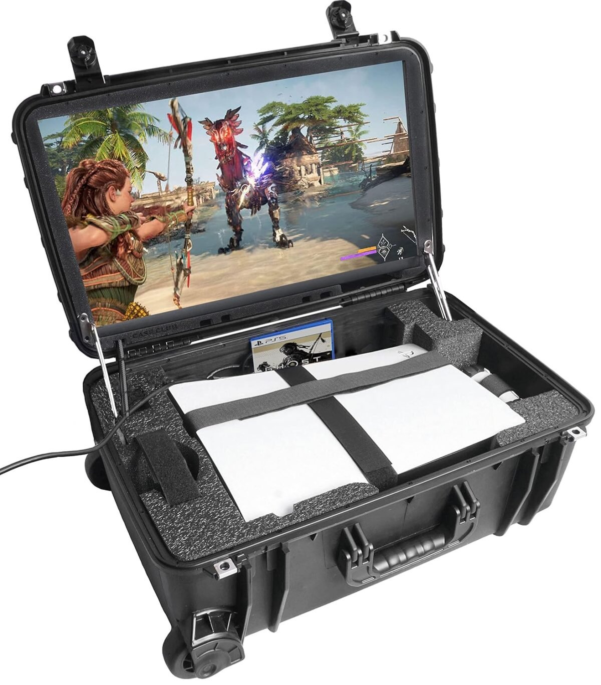 Case club gaming station fits ps5. comes with built in 24 1080p monit.jpg