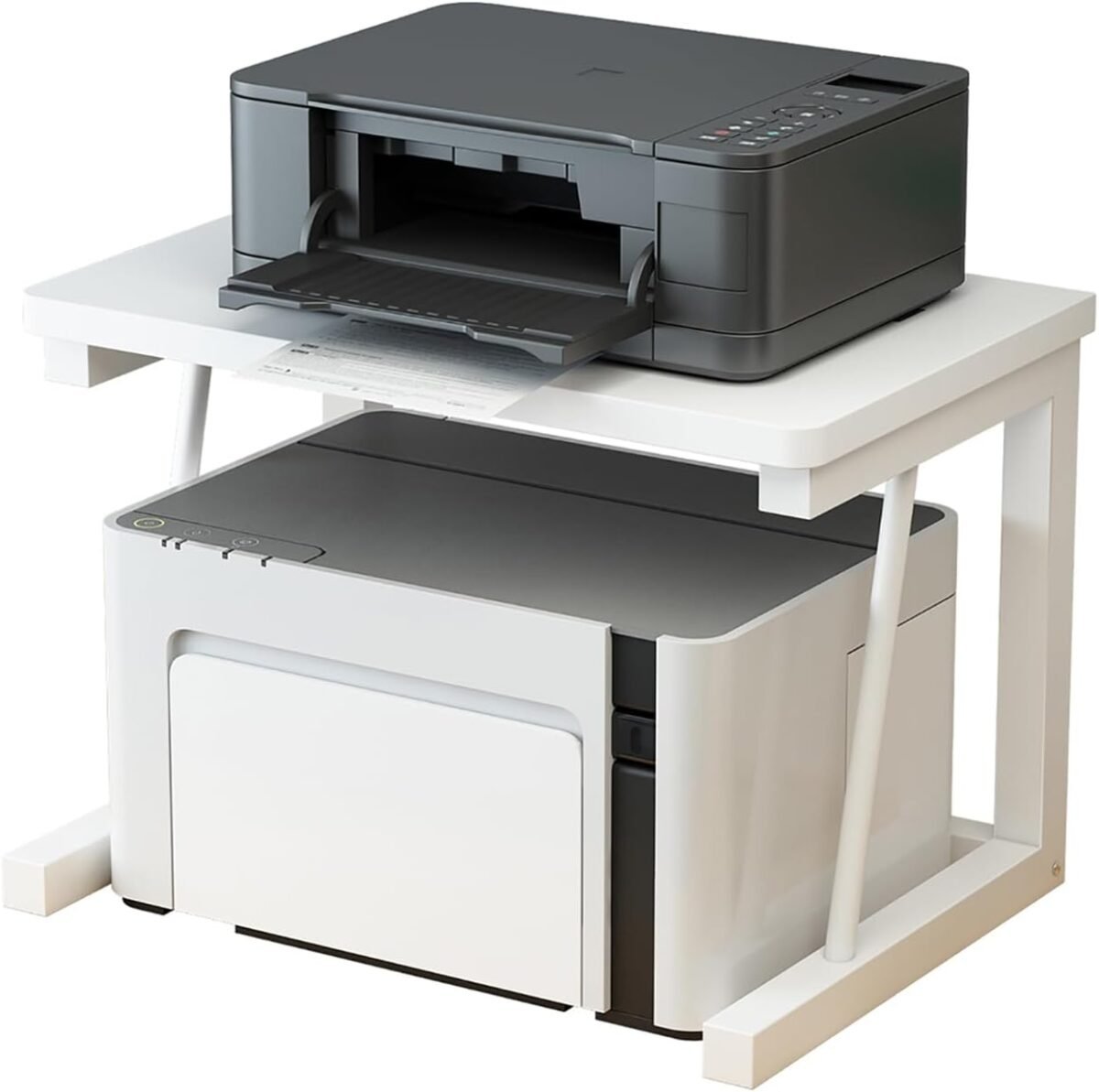 Desktop printer stand 2 tier wood rustic printer shelf for 3d laser.jpg