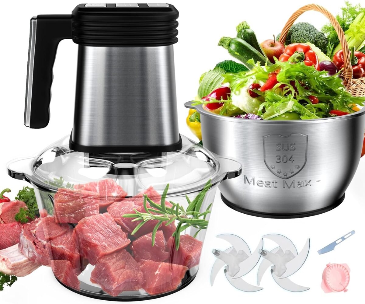 Electric food processor with 8 cup8 cup stainless steel glass bowls.jpg