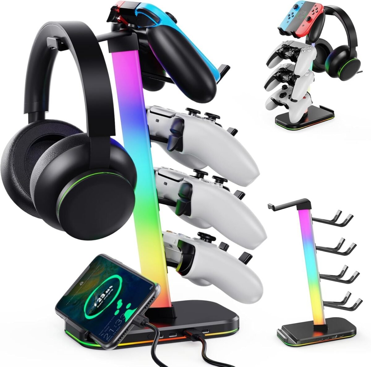 Gaming headphones stand with charging station rgb headset stand with.jpg