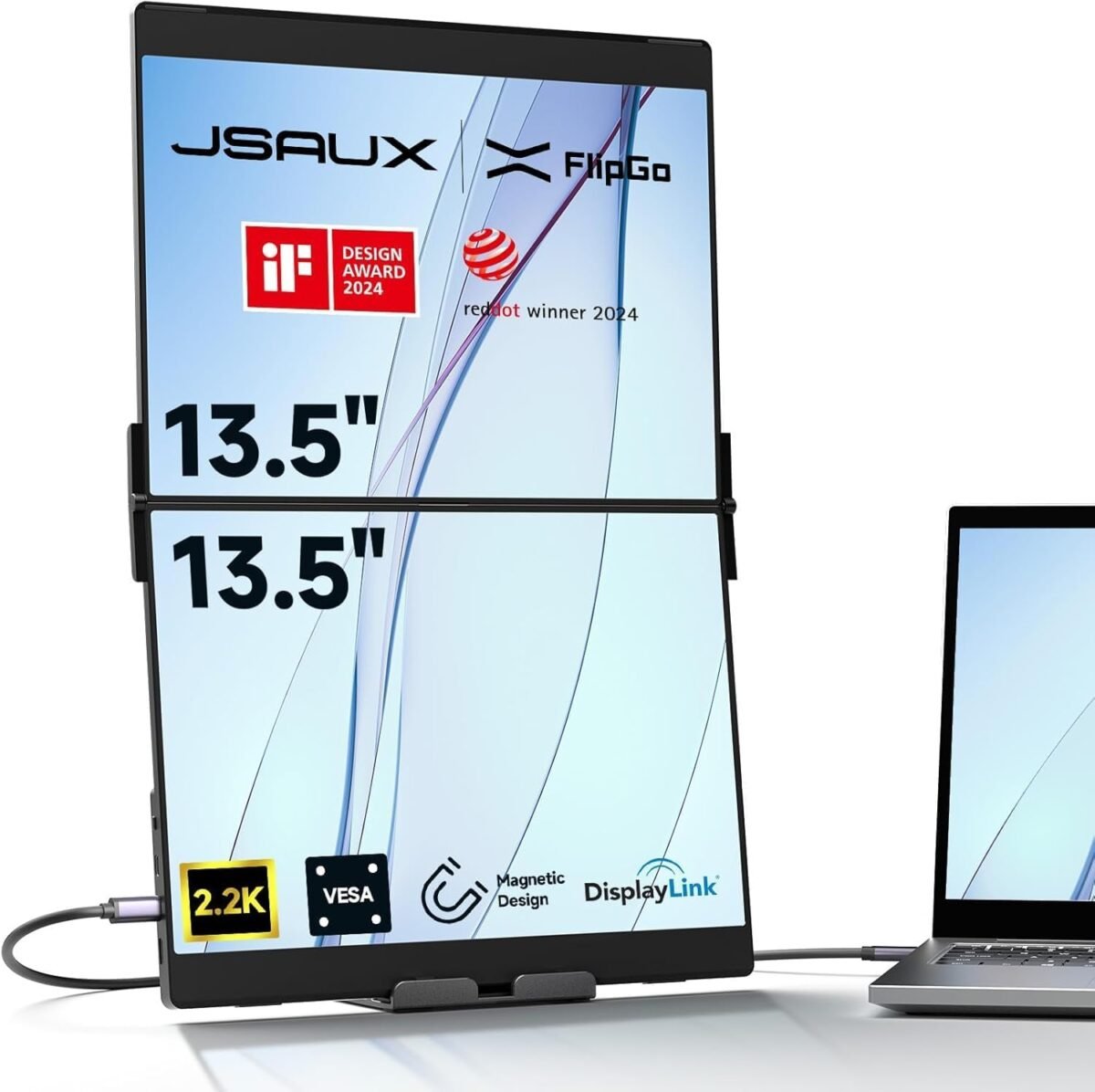 Jsaux flipgo pro 13.5 dual portable monitors 2.2k triple laptop scre.jpg