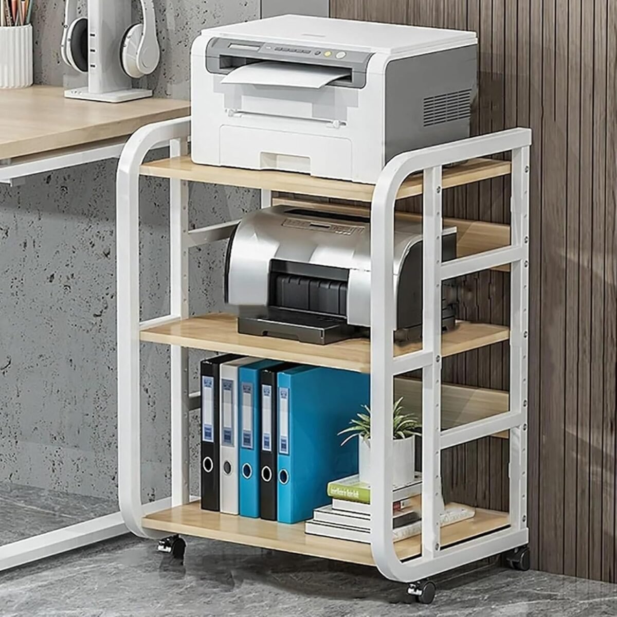 Mobile printer stand height adjustable printer table printer cart wi.jpg