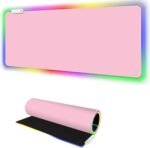 Pink rgb gaming mouse pad i large mousepad with 14 led light modes i k.jpg
