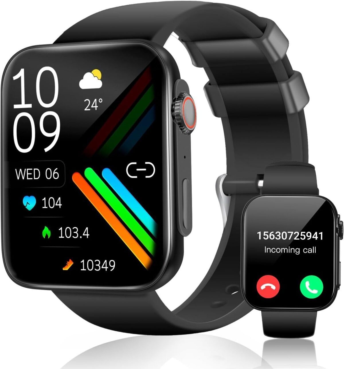 Smart watch for men women answermake call 1.96 screen fitness tra.jpg