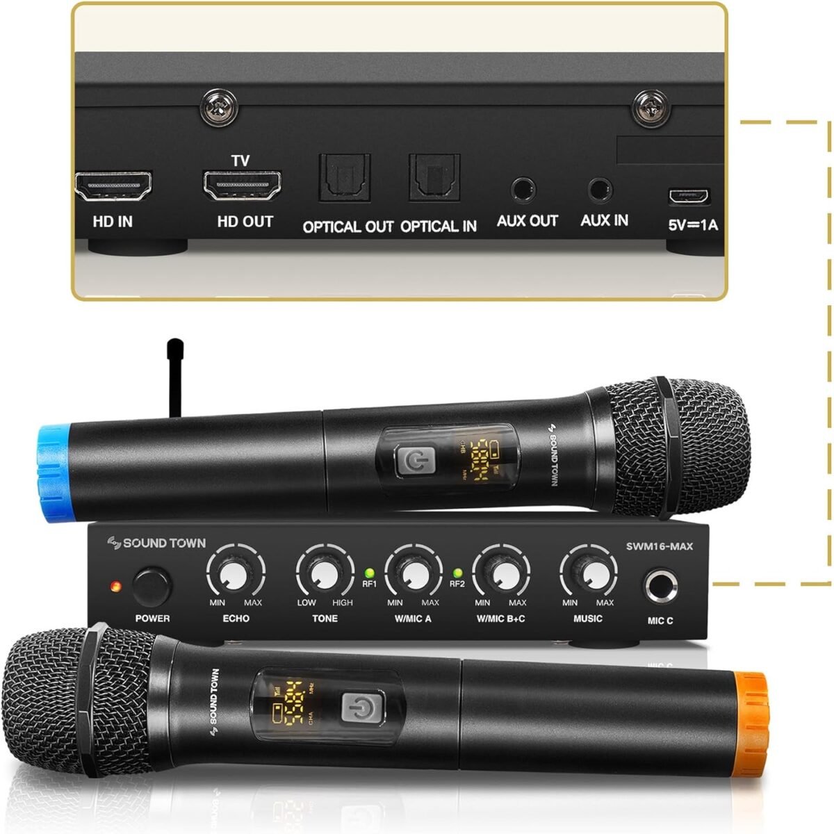 Sound town wireless microphone karaoke mixer system with hd audio retu.jpg