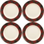 Spode christmas tree tartan dinner plate set of 4 10.5 festive ho.jpg